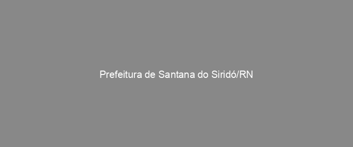 Provas Anteriores Prefeitura de Santana do Siridó/RN